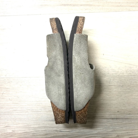 Birkenstock Sandals Arizona Kids EU 31/US 13 Soft Footbed Taupe Suede 2 Strap - Picture 12 of 13